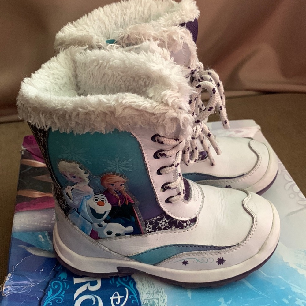 Frozen snow boots